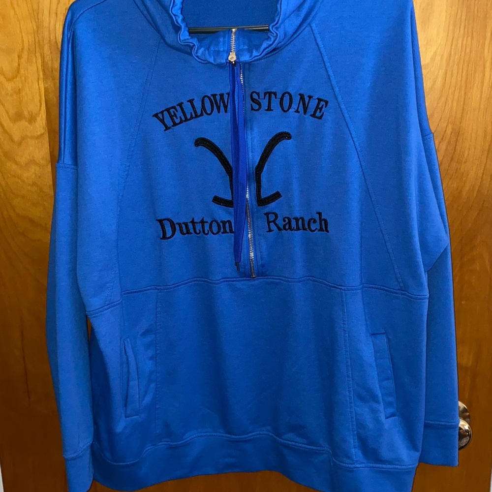 Blue Yellowstone Dutton Ranch Pullover - image 1